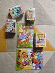 4x puzzle mickey mouse myszka miki Kubuś Puchatek Super Zings