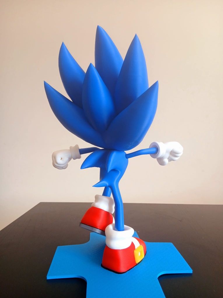 Estátua do Sonic Clássico em Impressão 3D – 35 cm de Altura