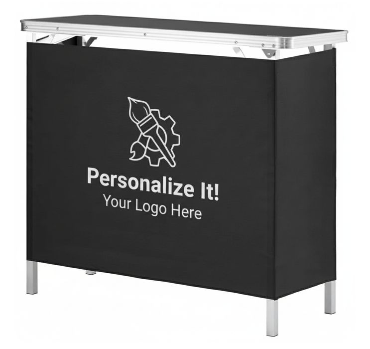 Balcão portátil  para feiras e eventos com pequeno toque