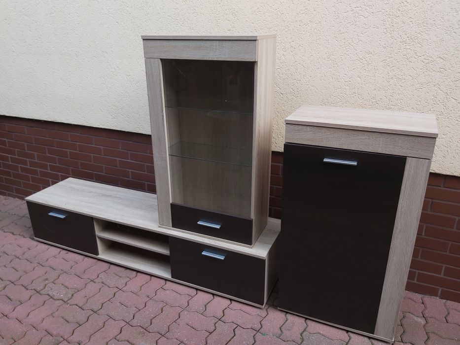 Sz-n dostawa gratis SZAFKA RTV KOMODA WITRYNKA zestaw  stan bdb