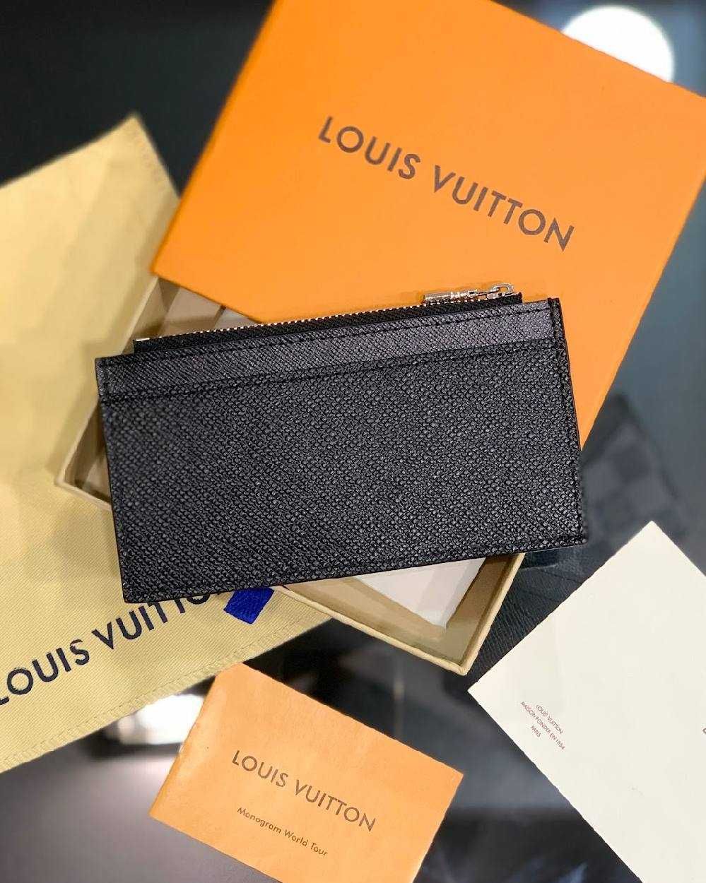 Кардхолдер Луи Виттон черный кошелек Louis Vuitton картхолдер LV