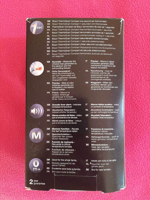 Termometro Braun thermoscan 3 Compact IRT 3020