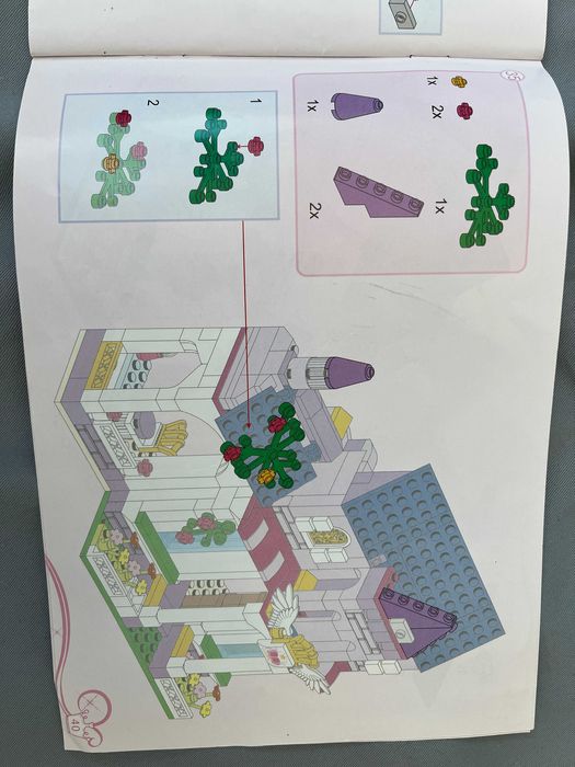 Конструктор Qman 2608 рожева серія, бібліотека, фігурки, 422 дет