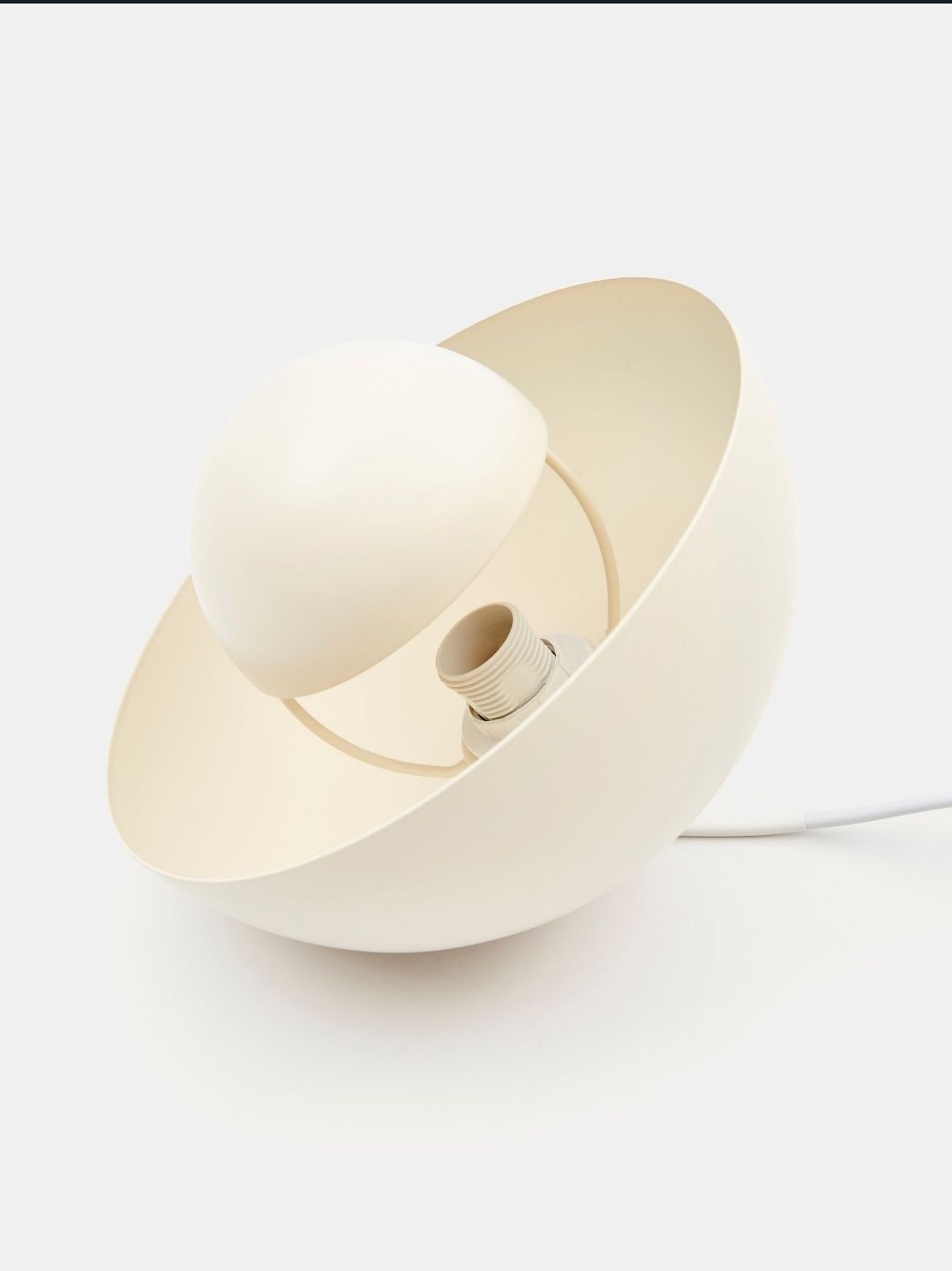 Komplet dwóch nowych lamp wiszących kule kremowe grzybek boho loft hit