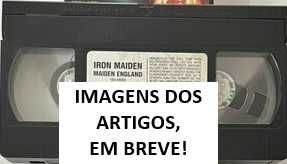 Iron Maiden Cassetes VHS usadas, sem capa, cassetes vídeo