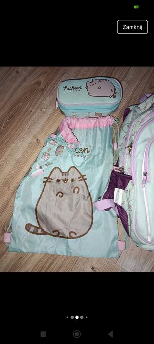 Pusheen zestaw plecak piórnik worek