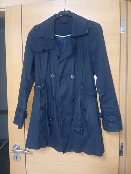 Gabardina azul a 3/4