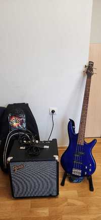 Gitara basowa Ibanez SR300DX z wzmacniaczem Fender Rumble 25