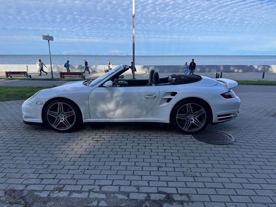 Porsche 911 Piękne białe Porsche 911 997 TURBO 3.6 cabrio kabriolet 3miasto