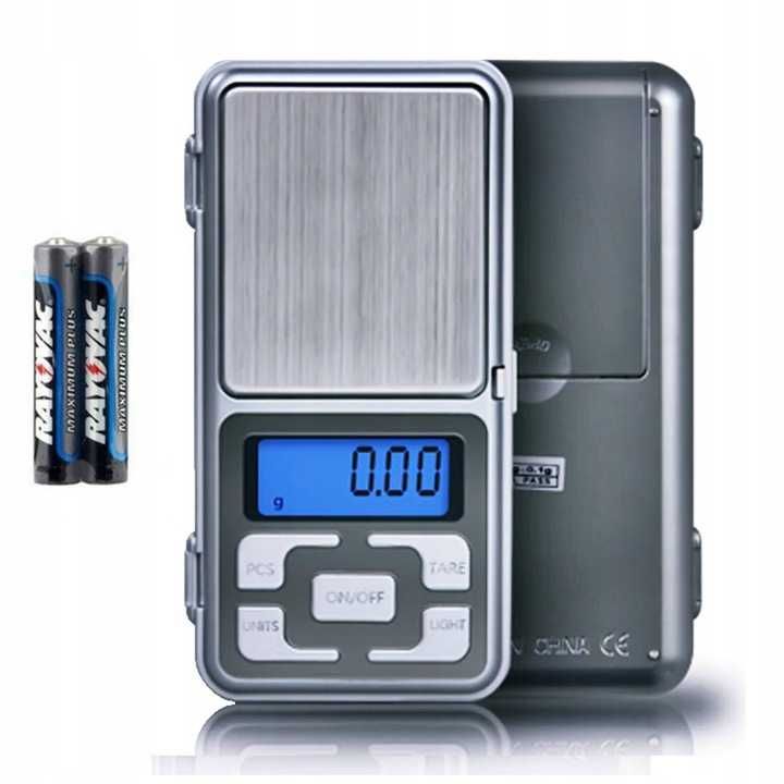 Waga elektorniczna jubilerska precyzyjna 0,01g/500g LCD+baterie zestaw