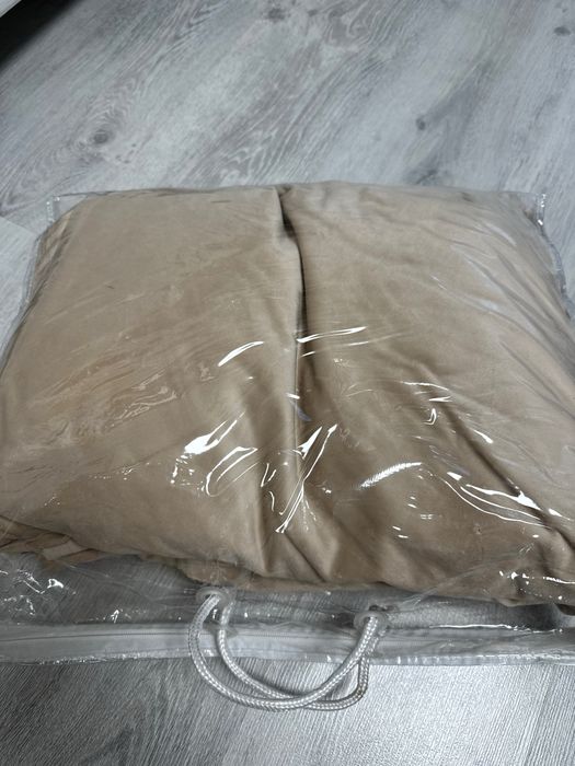 Комплект штор із тканини мікровелюр  колір молочний