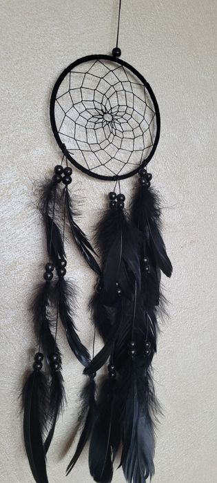 Okazja!Zjawiskowy duży,czarny łapacz snów.