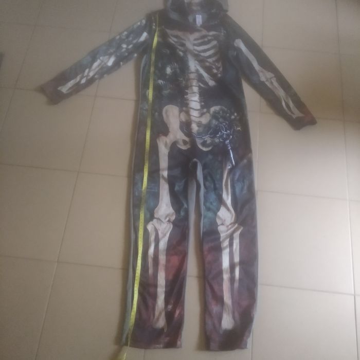 Strój kościotrupa z czapką/maską Halloween na 11-12 lat