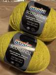 Włóczka Sesia Scotland col.3482 żółty tweed wełna virgin 2 motki /350m