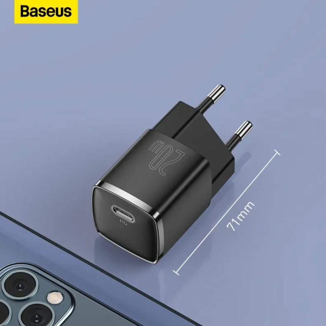 Мережевий зарядний пристрій Baseus CUBE PD QUICK CHARGER 1c 20w eu