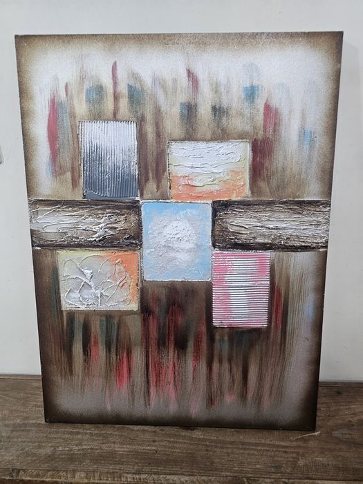 Tela quadro abstrato 80x60 cm