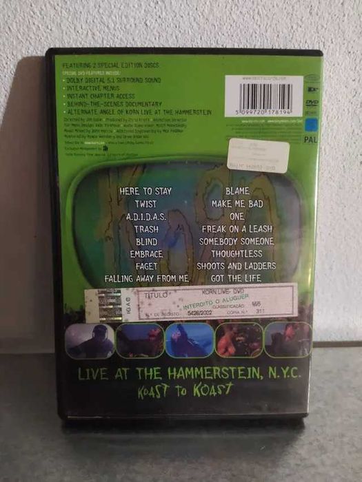 DVD Música - Korn Live