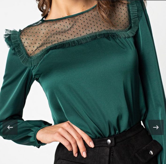 Стильна легка смарагдова 42 розмір