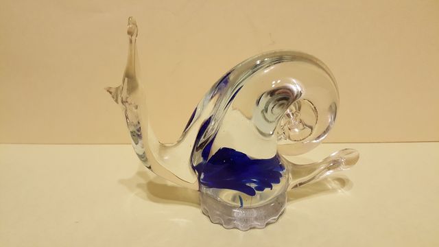 Ślimak szklany figurka Murano Glass przycisk do papieru