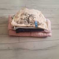 Zestaw ubrań dla dziewczynki kurtka spodnie dresowe bluzka r 146/152