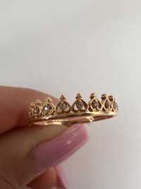 Королевское золотое кольцо 17 размер красное золото 585 проба