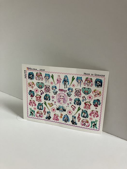 Наклейки на нігті Міку