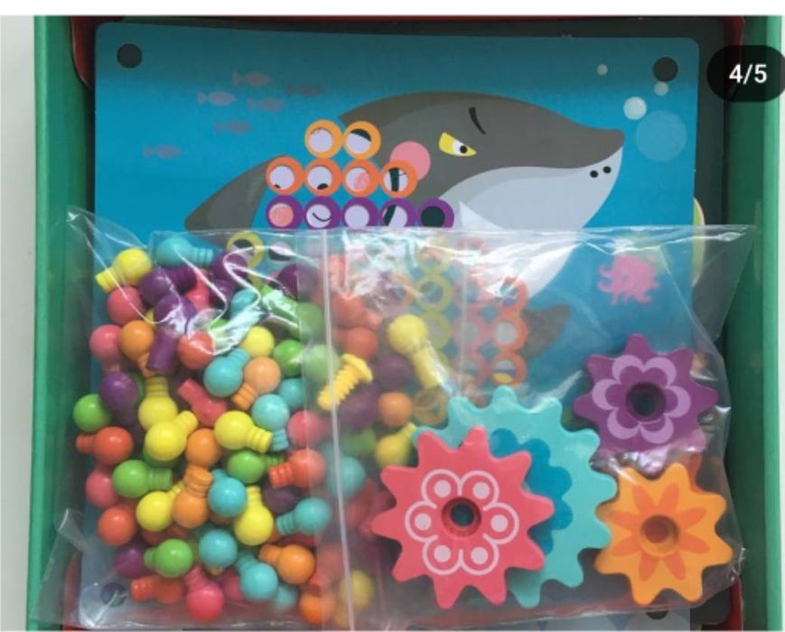 Пізнавальна Арт мозаїка з шаблонами морські жителі звірята 38 елементі