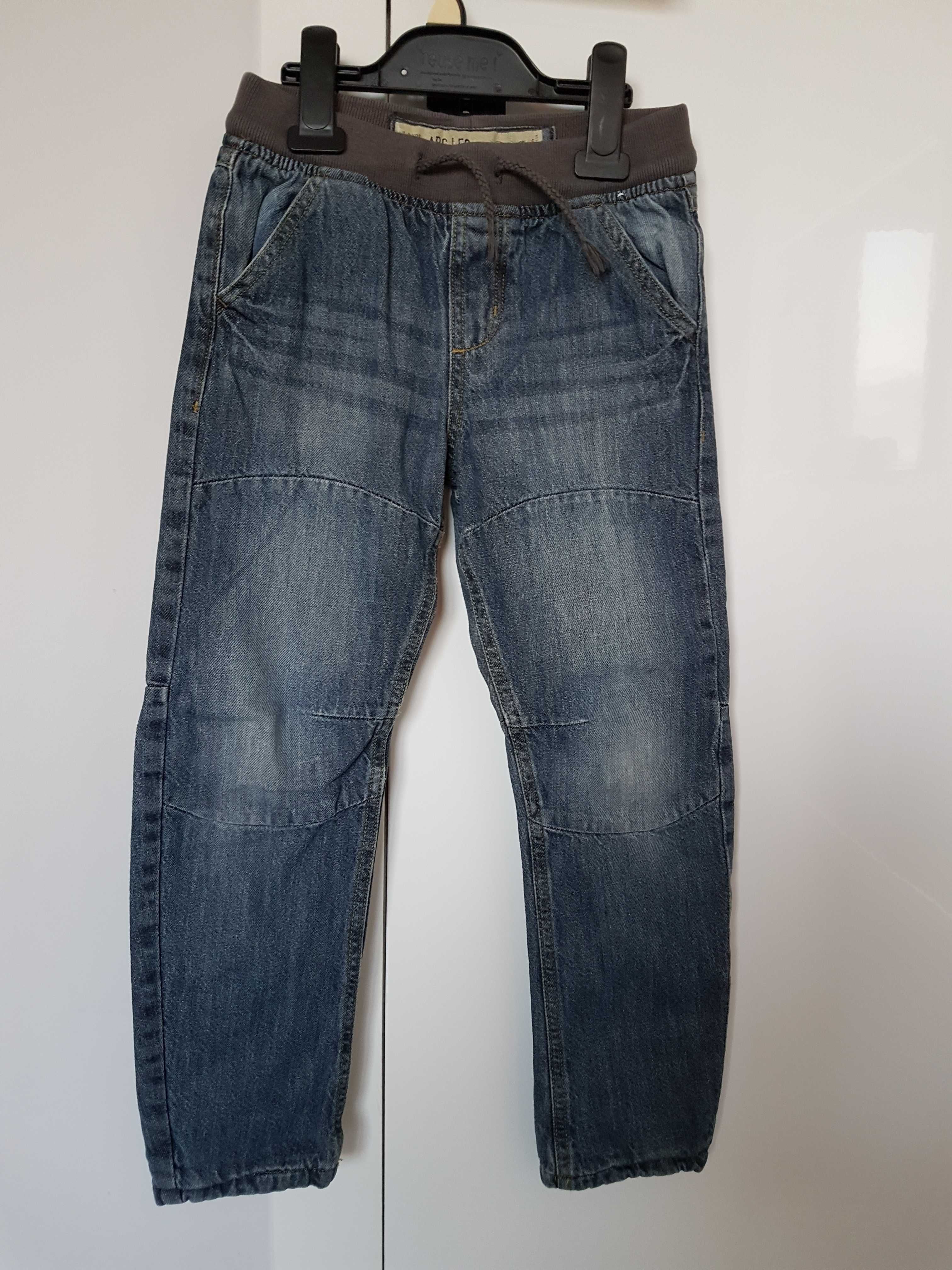 Spodnie jeans ocieplane ARG LEG Denim na gumie 128