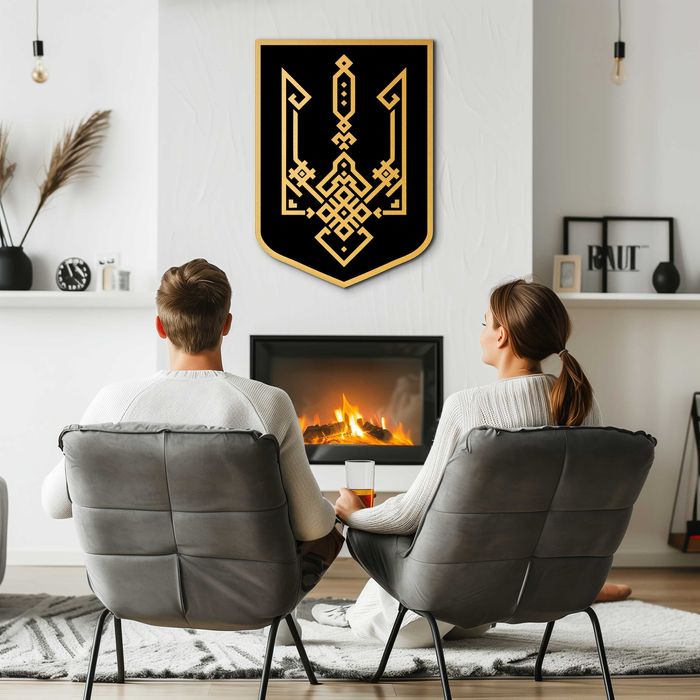 Настінний Герб України тризуб вишиванка державні символи України