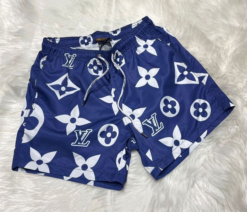 Белые шорты Louis Vuitton пляжные, для бассейна спортивные