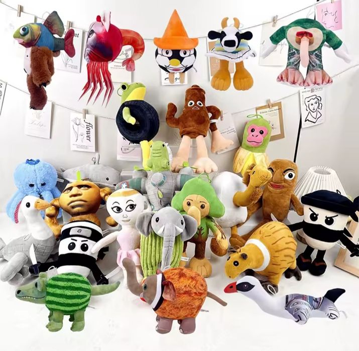 М’які  іграшки італійські меми Тралалело Тралала Тунг Тунг Тунг Сахур