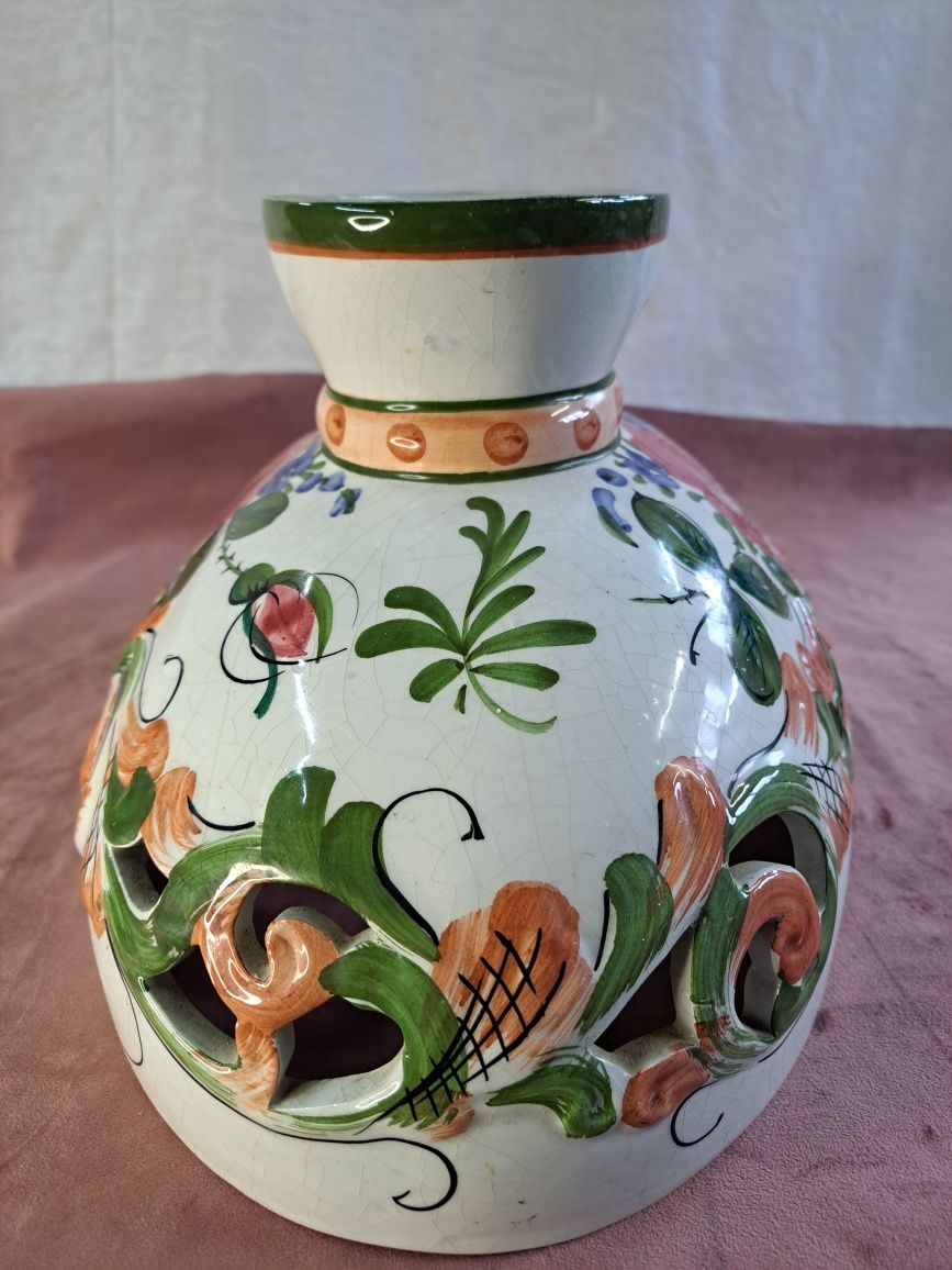 Stary ceramiczny Ręcznie malowany klosz