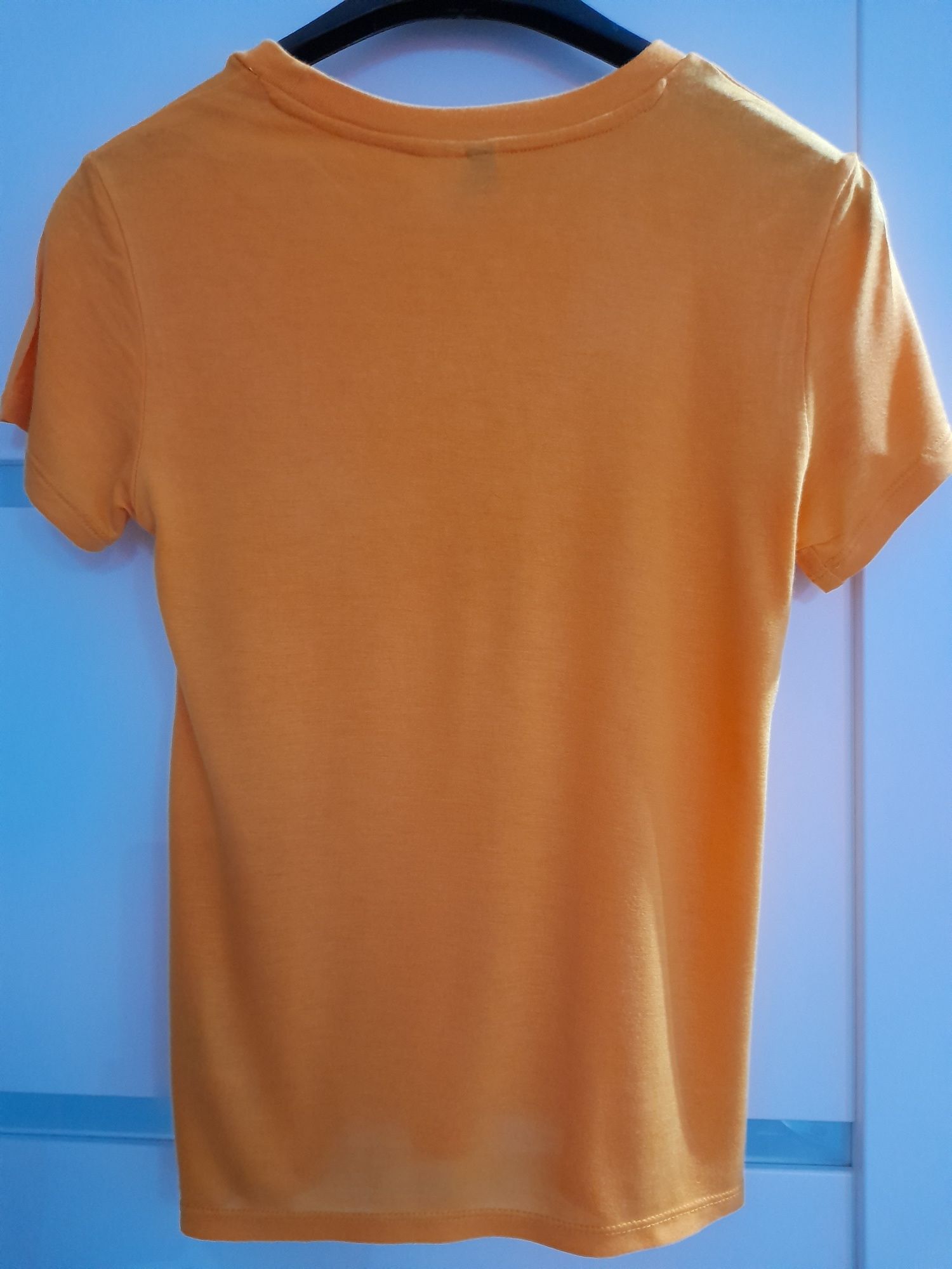 T-shirt H&M pomarańczowy