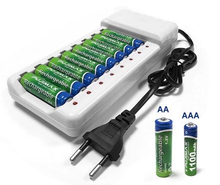 Ladowarka baterii akumulatorki AA AAA 8 gniazd