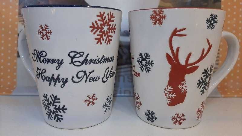 Чашка, чашка рождественская, чашка новогодняя, чашка с оленем