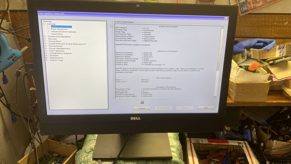 Моноблок Dell Optiplex 7440 AlO 24"IPS FullHd i5-6500/8GB/256G