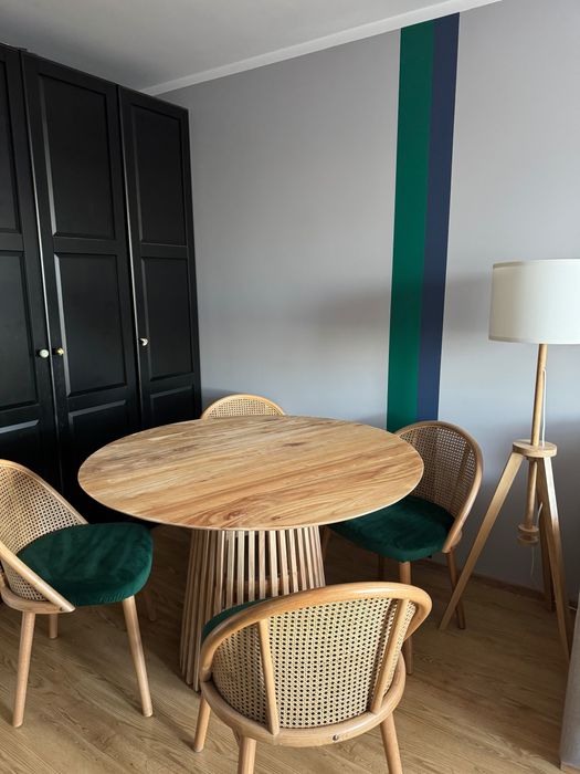 Stół do Jadalni Okrągły z Drewna Mura - Tamaño 120 cm  Sklum