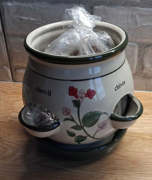 Zioła Kuchenne HOME GAREDEN 6 Ziół w Ślicznej Ceramicznej Doniczce