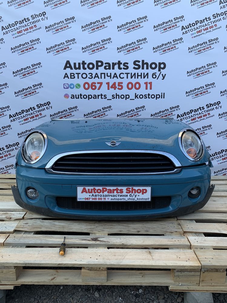 Mini One 1 Hatch cooper морда комплектна капот бампер фари Міні Мини
