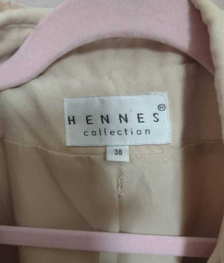 (38/M) Zamszowy płaszcz biznesowy z paskiem z Wiednia, Vintage