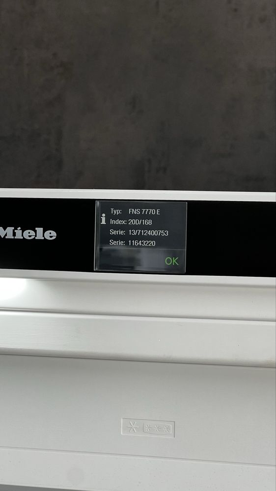 НОВАЯ!!! 2025 Морозильная камера Miele FNS 7770 E NoFrost WiFi