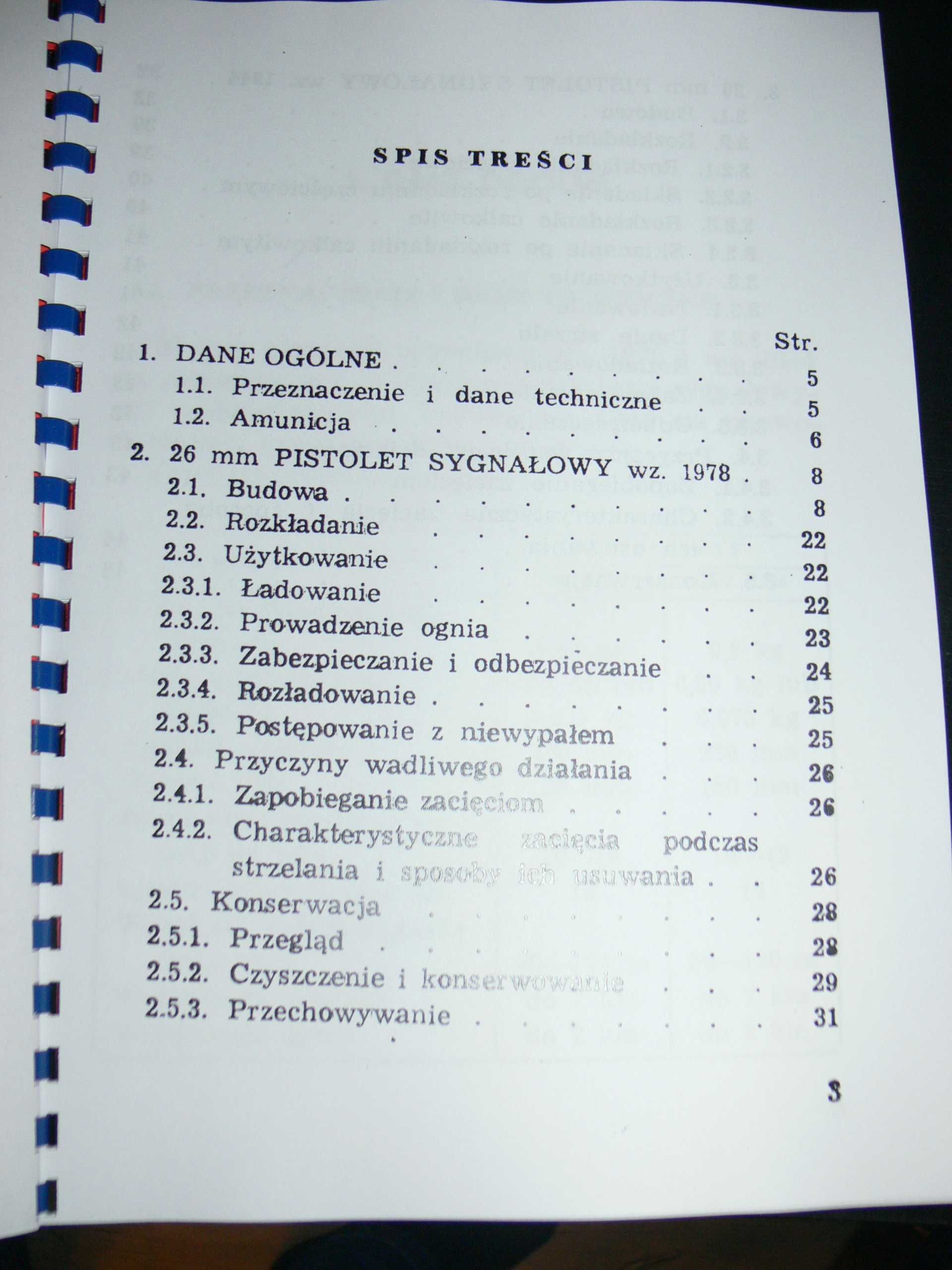 Instrukcja 26 mm Pistolet Sygnałowy wz. 1978 i wz. 1944 opis