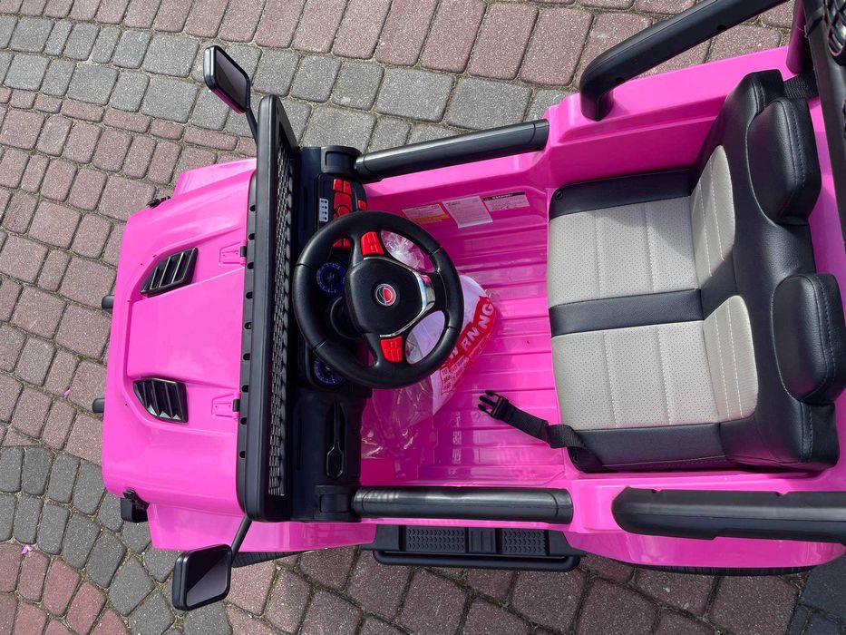NOWE Auto na akumulator DUŻY JEEP 4×4 Samochód PILOT + LED + EVA 180W
