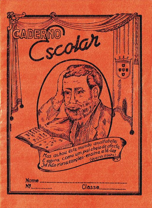 Caderno escolar antigo - anos 50