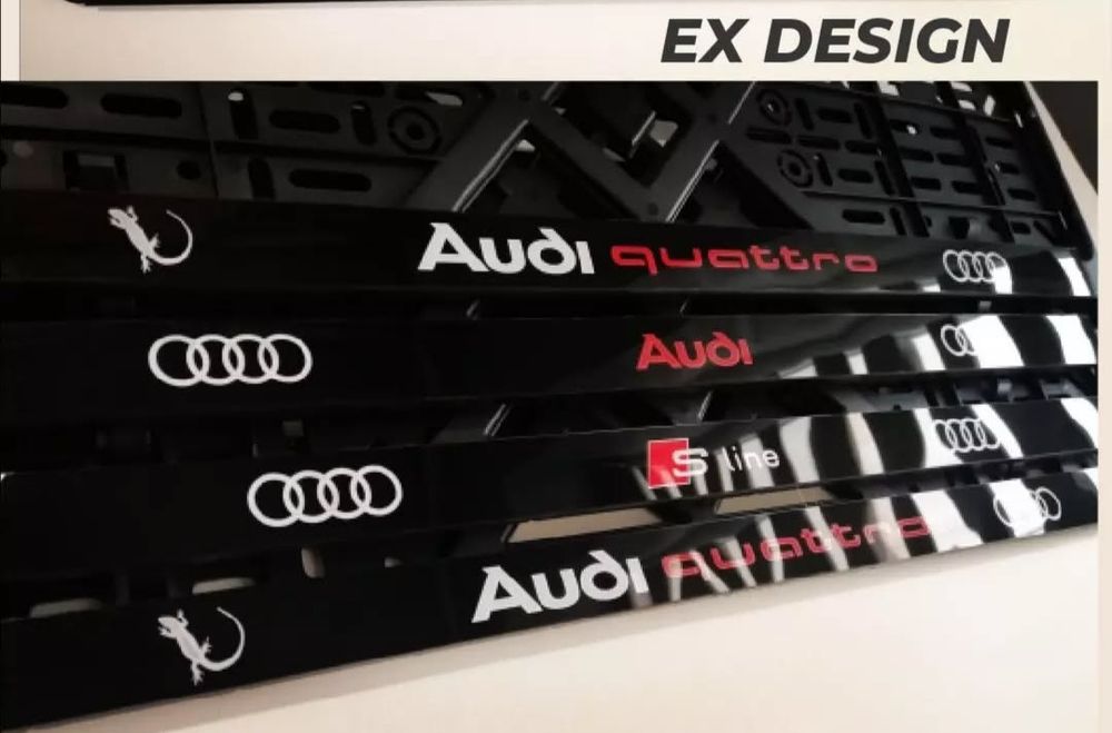 LUX Рамки номера Audi quattro чи інші ,номерные рамки Ауди ,автономера