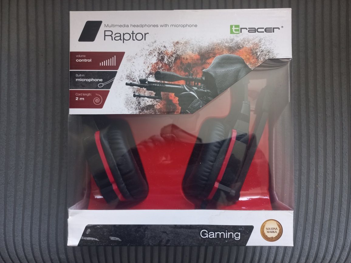 Tracer Słuchawki RAPTOR z mikrofonem