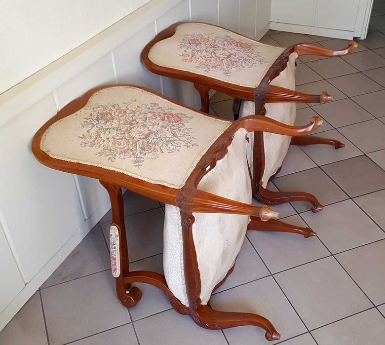 Dwa fotele w stylu Ludwika Filipa - XIX wiek - po renowacji