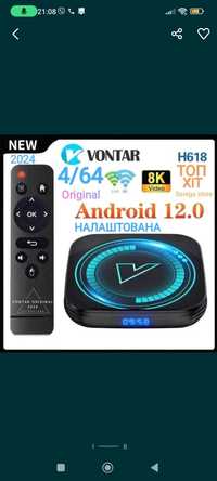 Оригинал! 4gb/64gb ТВ-приставка VONTAR H618

8K Android 12
