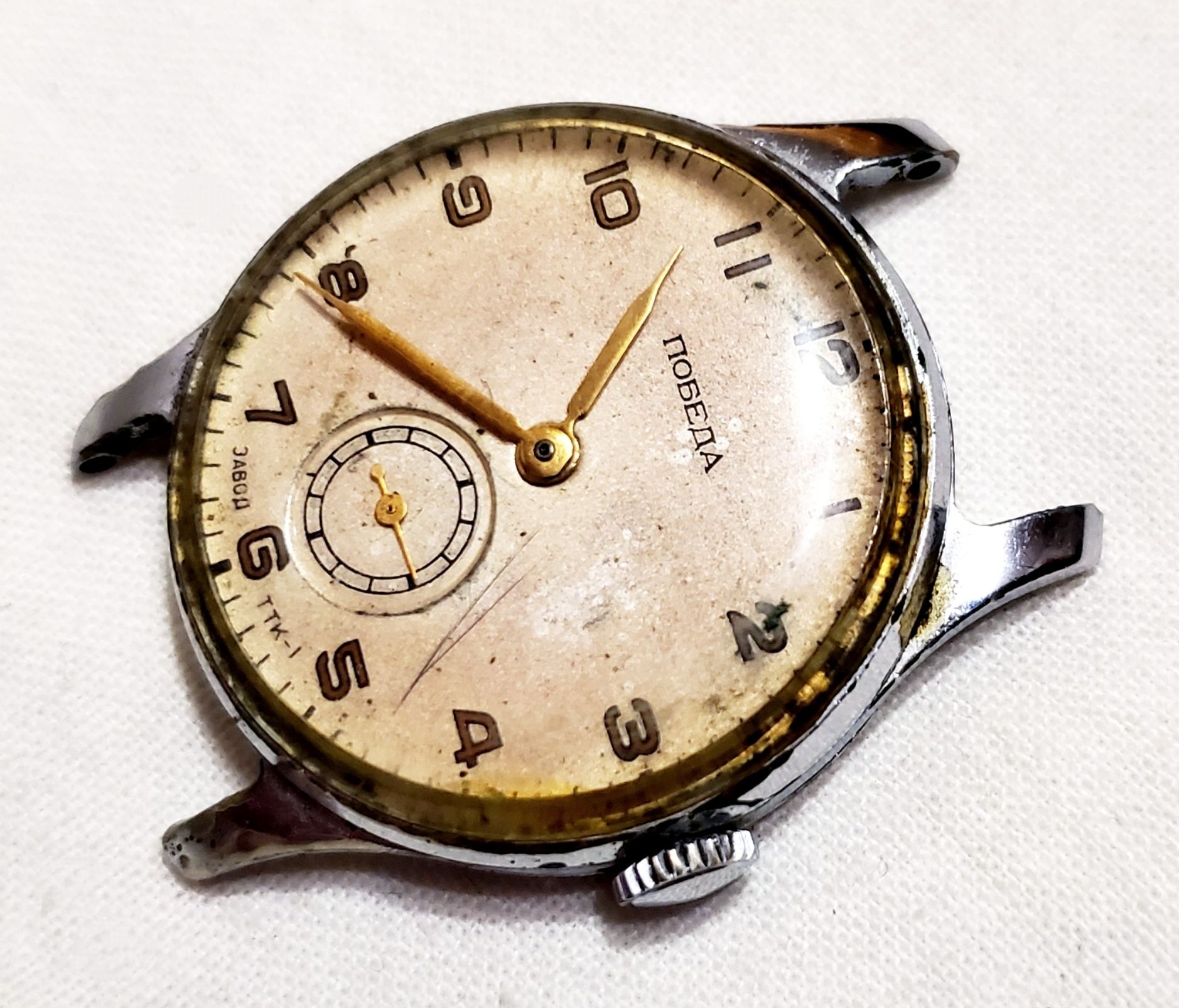 Механические часы Победа ТТК-1 камней 15 1МЧЗ 1953 года времён ссср