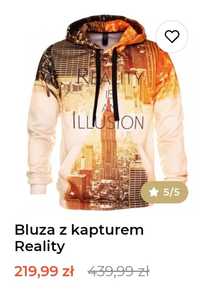 Reality is an Ilusion bluza z kapturem roz M Bittersweet